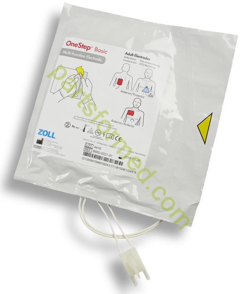 8900-0221-01 Electrodo básico ZOLL OneStep™, individual para desfibrilador ZOLL R-Series