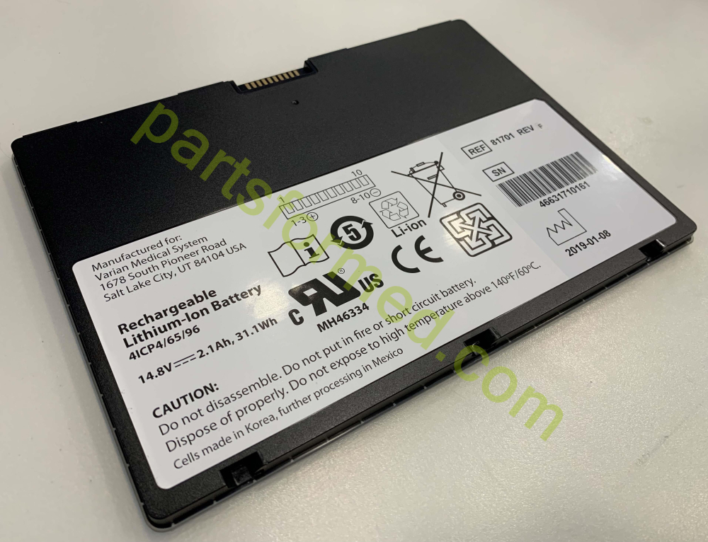 แบตเตอรี่ Varian Medical 81701 สำหรับเครื่องตรวจจับภาพเอ็กซ์เรย์ดิจิตอล PaxScan