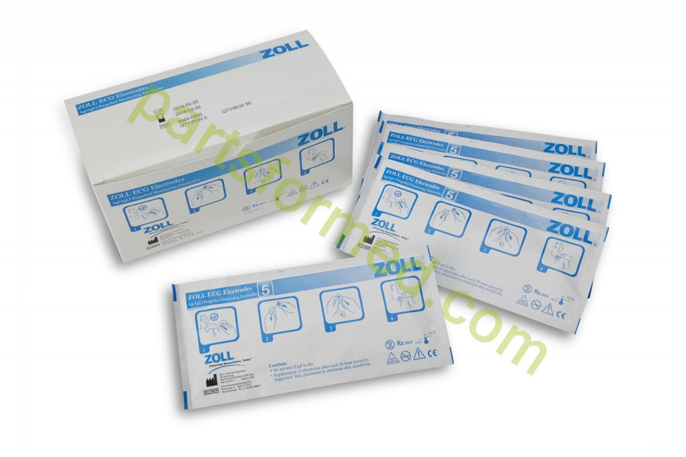 8900-0005 Electrodos rectangulares de ECG ZOLL para desfibrilador Serie MREX de ZOLL