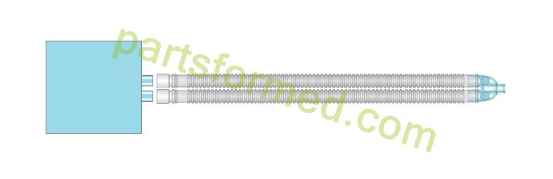 Circuit respiratoire jetable pédiatrique modèle 2D