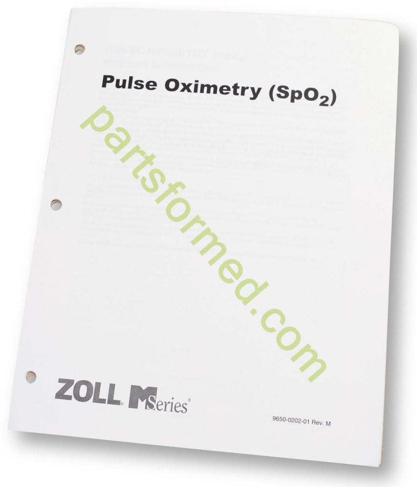 Вводная инструкция SpO2 9650-0202-01 ZOLL для дефибрилляторов ZOLL M-E-X-Series