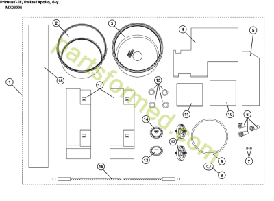 Draeger (Drager) MX08995 ชุด PM 6 ปีสำหรับ Primus