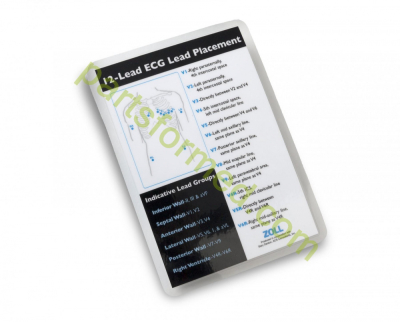 9652-0605-01 การ์ดอ้างอิง ECG Pocket ของ ZOLL 12-Lead สำหรับเครื่องกระตุ้นหัวใจ ZOLL ME-Series