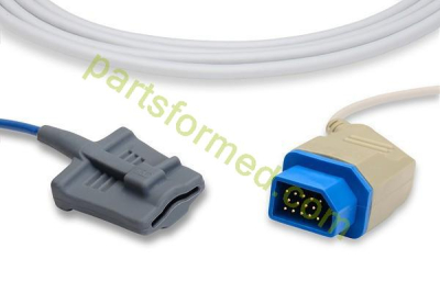Sensore SpO2 riutilizzabile per adulti con punta morbida in silicone per monitor paziente Nihon Kohden (Masimo Tech). 