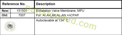 Acutronic 151501, 7007 мембрана клапана выдоха для ИВЛ Fabian HFO