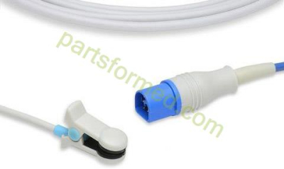 Sensor SpO2 com clipe de ouvido adulto reutilizável para monitores de pacientes Philips (Oximax Tech) 